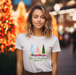 Colorful Trio Christmas Trees Shirt - Matthew 21:1
